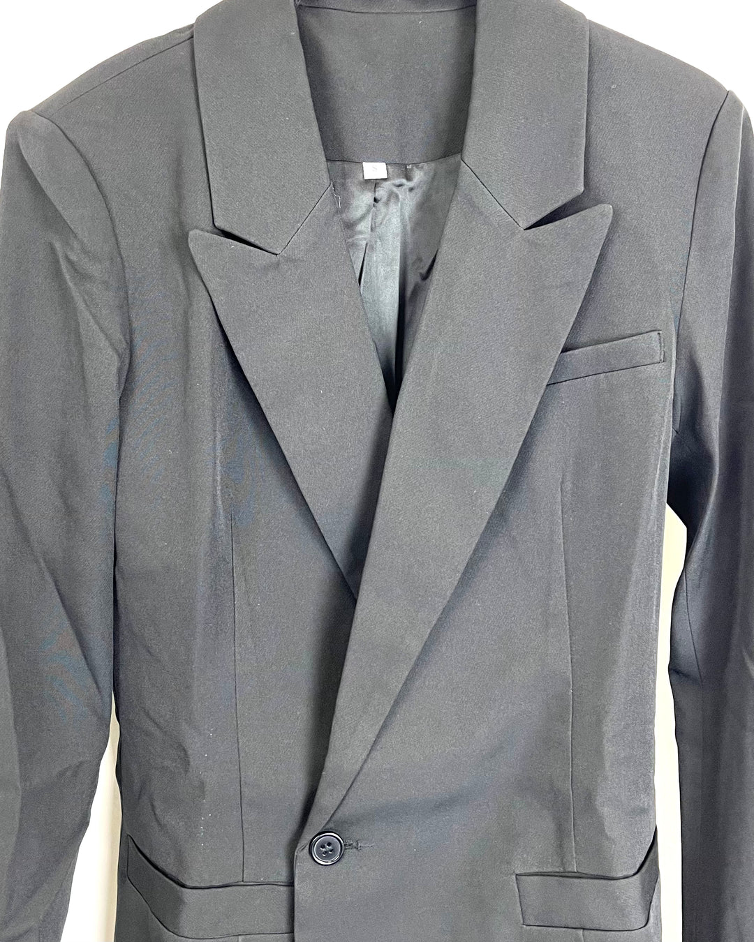 Black Blazer With Shoulder Pads - Size 2/4