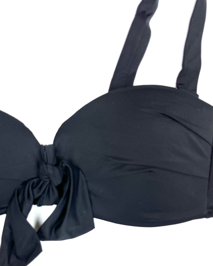 Black Removable Strap Bikini Top - Small