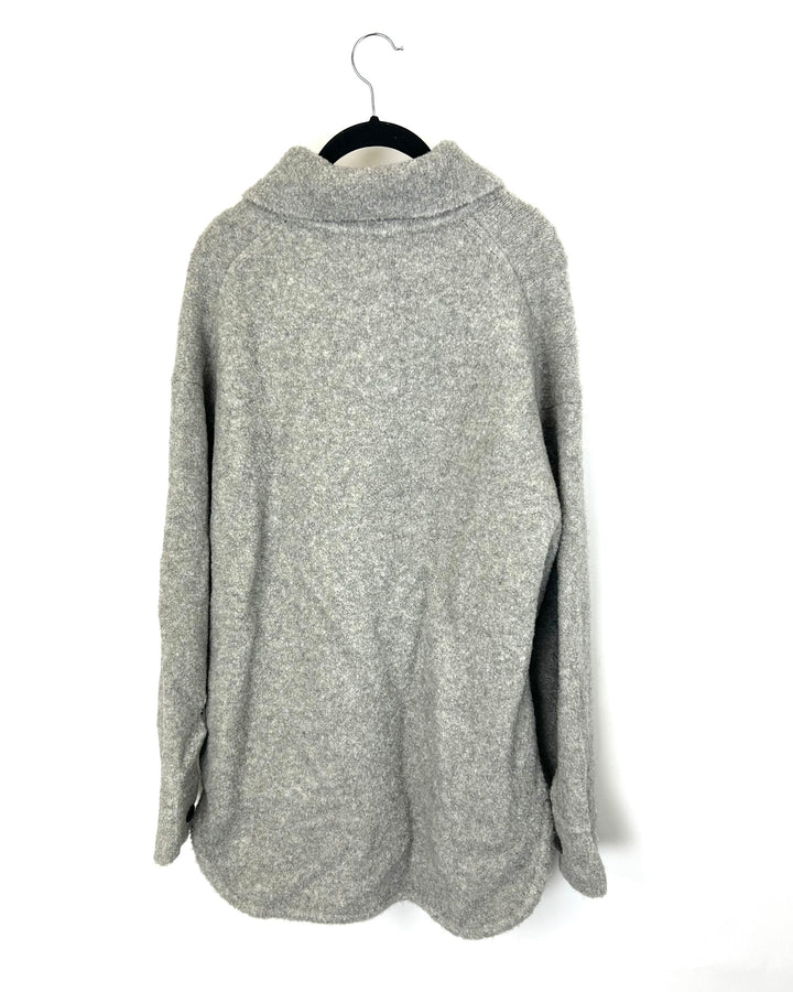Theory Light Grey Knit Jacket - Small