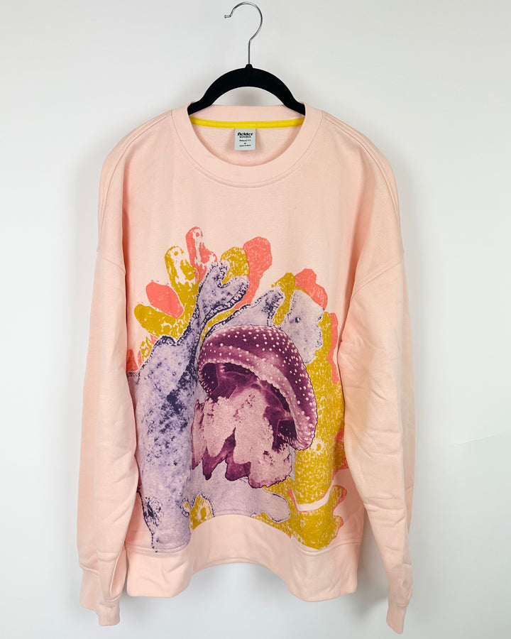 Unisex Light Pink Crewneck - Mens Medium / Women Large