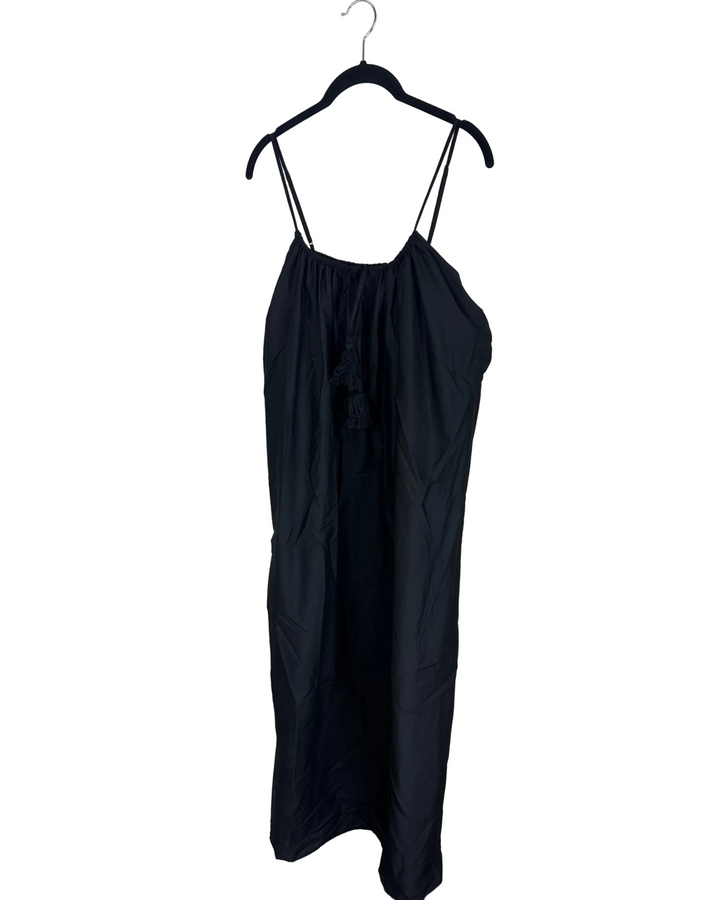 Black Tassel Tie Dress - Size 10/12