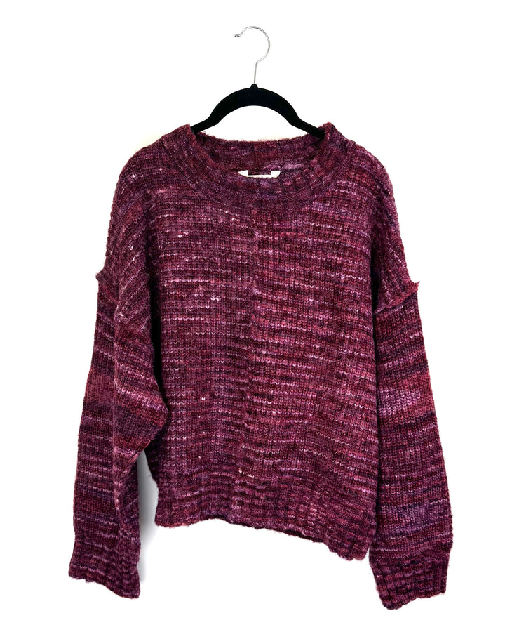 Purple Distressed Knit Sweater- Size 18/20