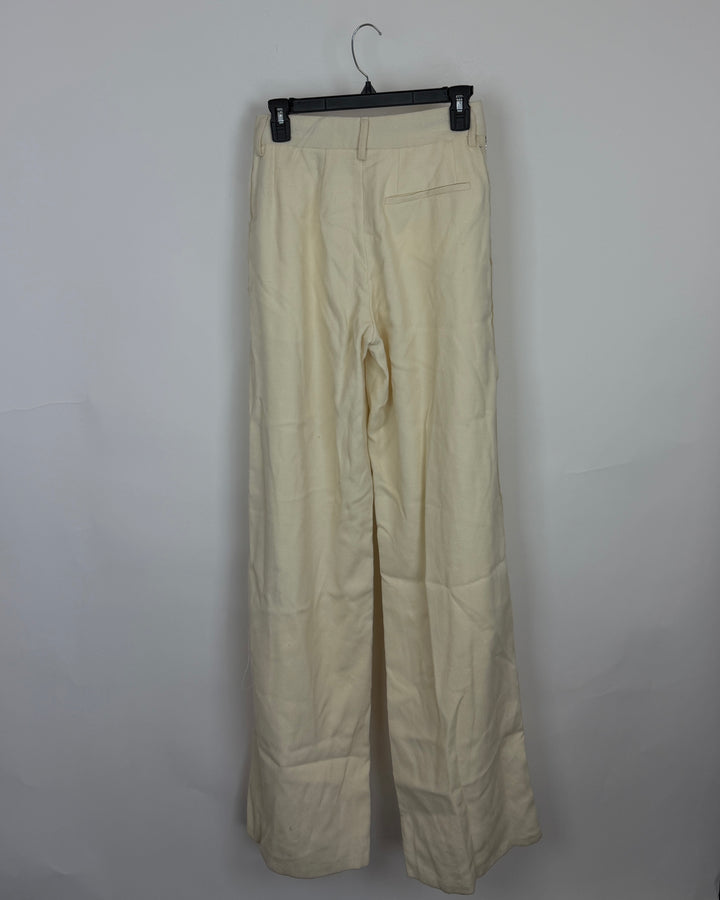 Butter Yellow Rhinestoned Trousers - Size 0/2