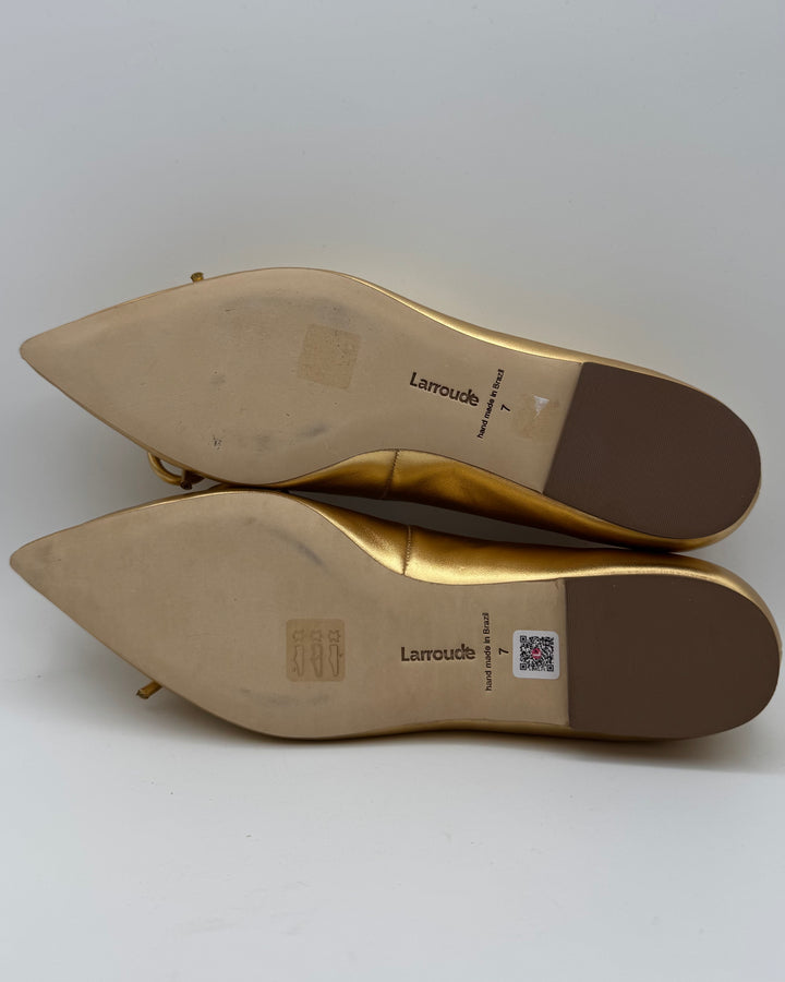 Gold Leather Ballet Flat - Size 7 and 9