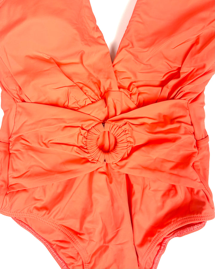 Cheeky Bright Orange Ring One Piece Swimsuit - Size 2/4