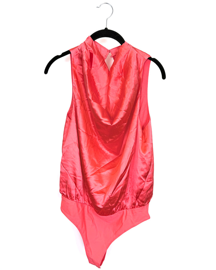 Coral Drape Neck Bodysuit - Size 4/6