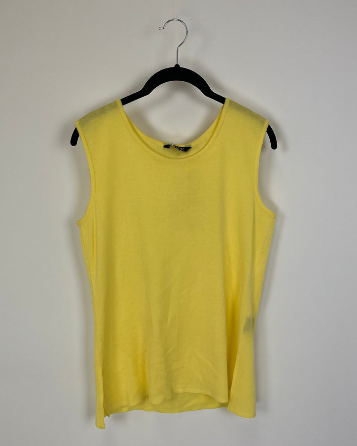 Pale Yellow Knit Tank Top - Size 24-26W