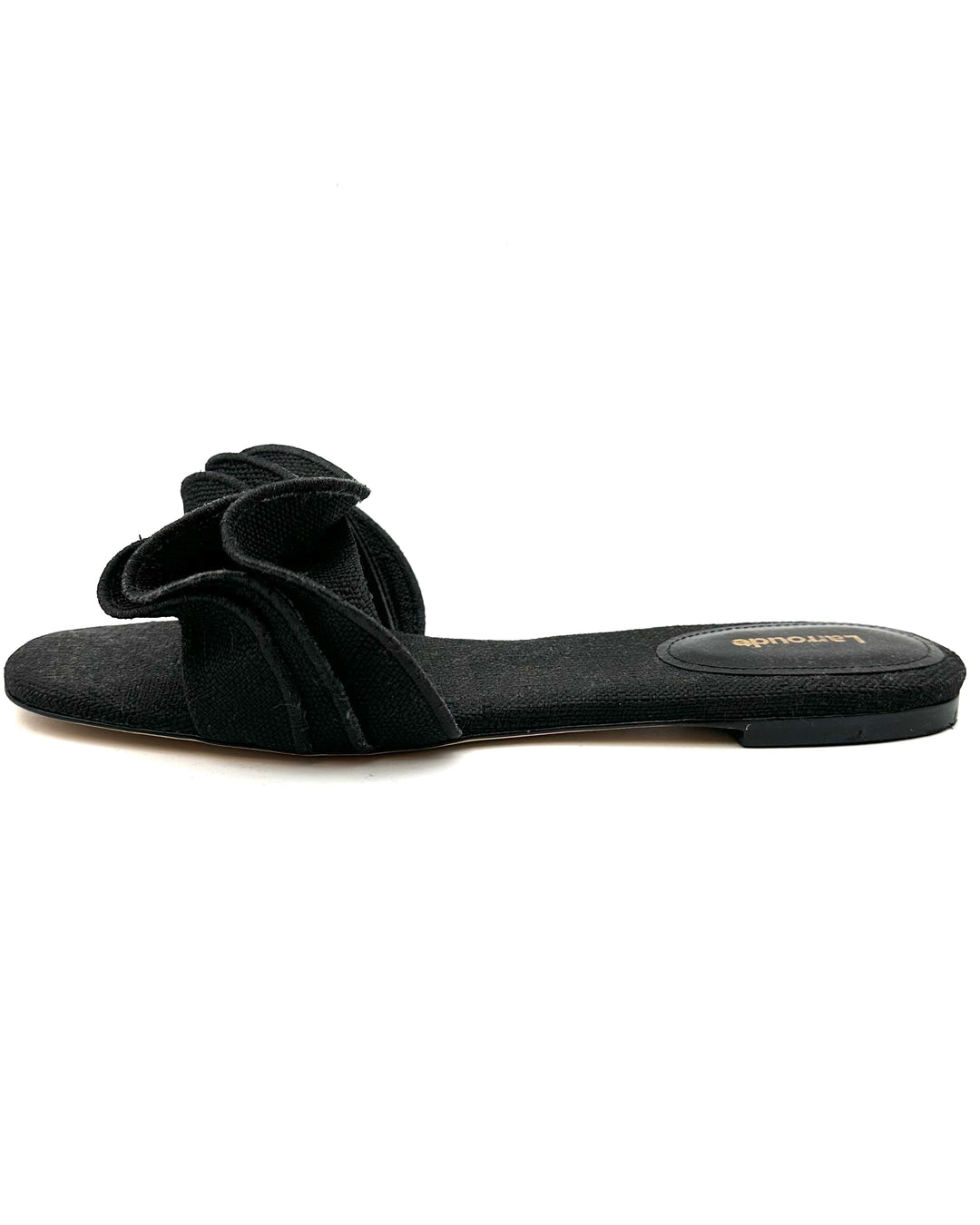 Black Raffia Ruffle Sandal - Size 9