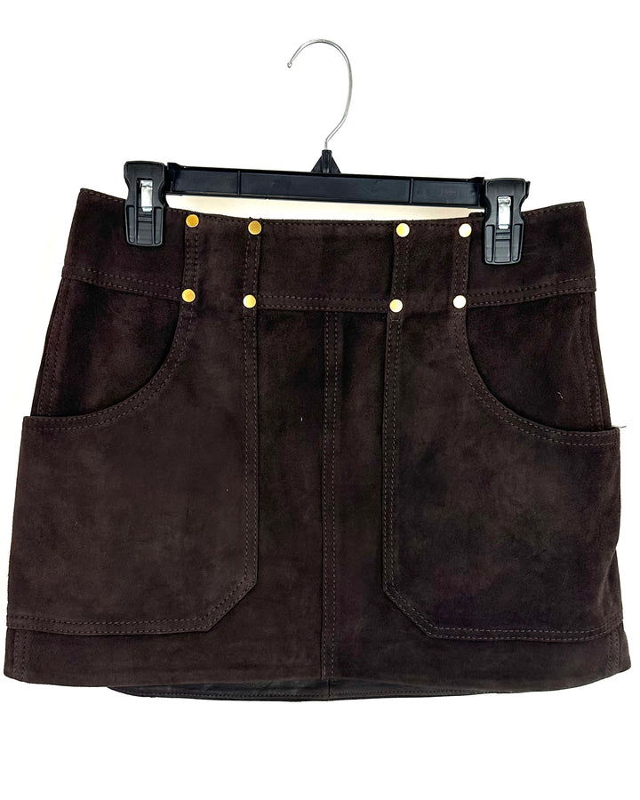 Michael Kors Brown Suede Skirt - Size 4