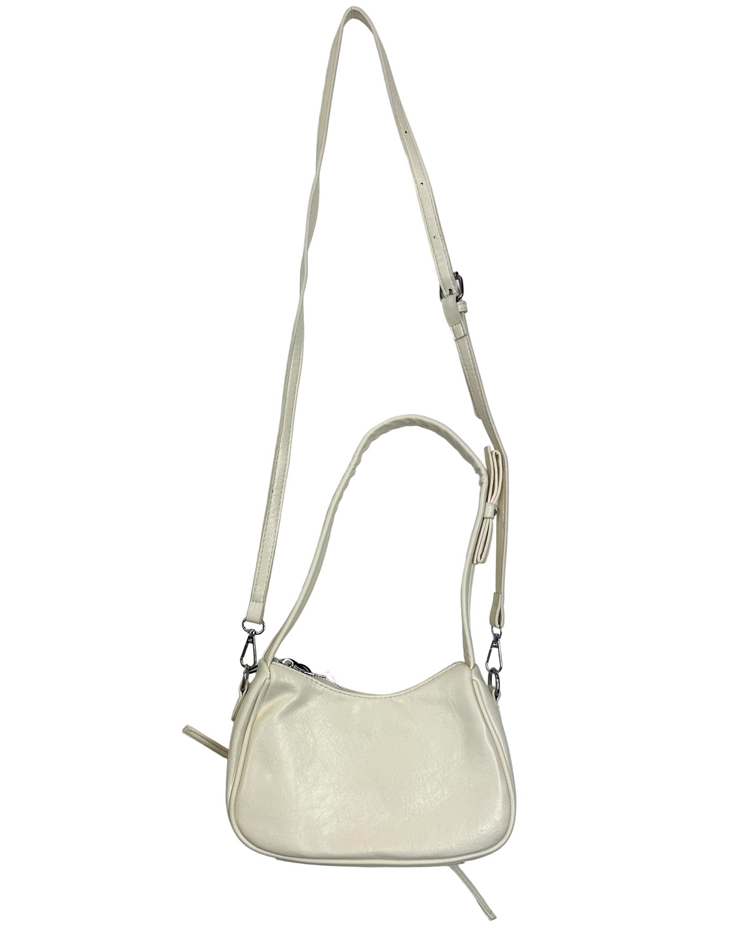 Cider Cream Ruched Bow Shoulder Bag