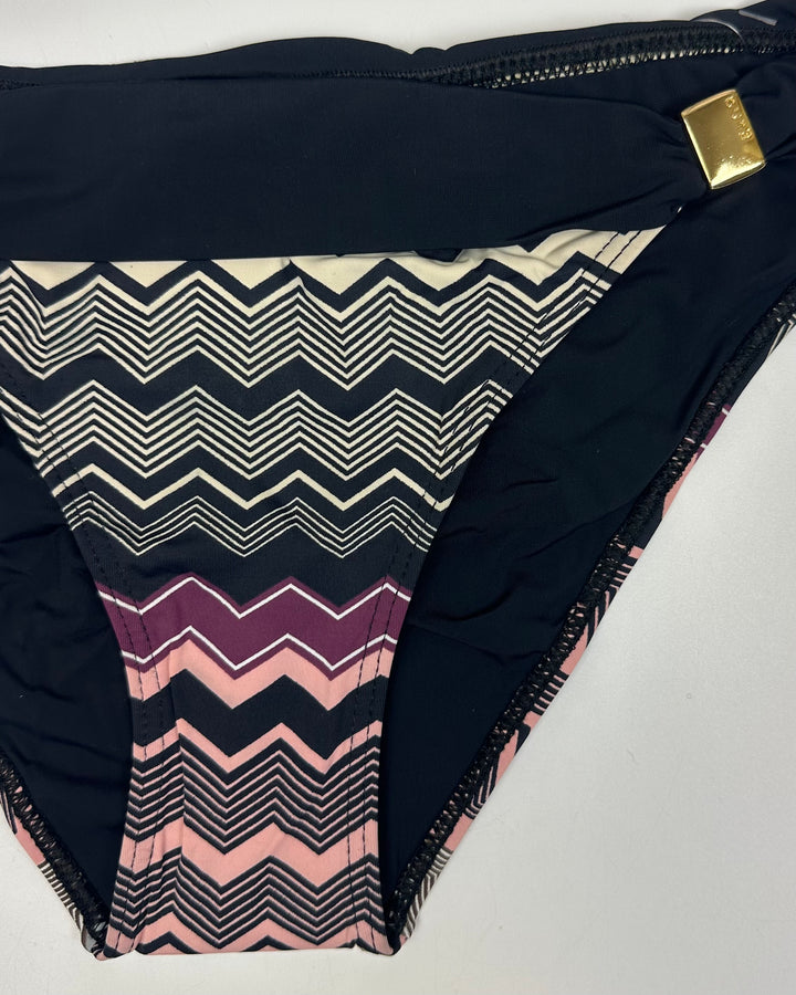 Black Chevron Bikini Bottom - Size 0 - 14