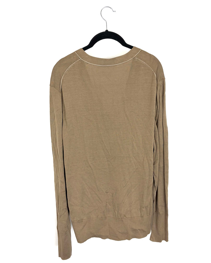 Brown Button Up Top - Size 6/8