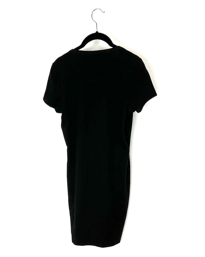 Black Short Sleeve Dress - Small