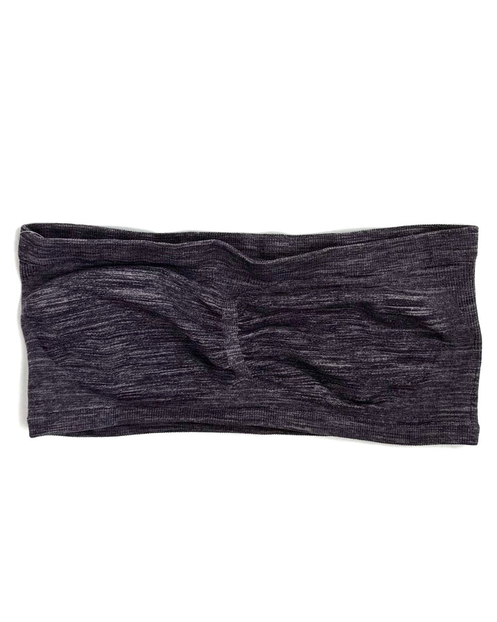 Purple Heathered Bandeau Bra - Small