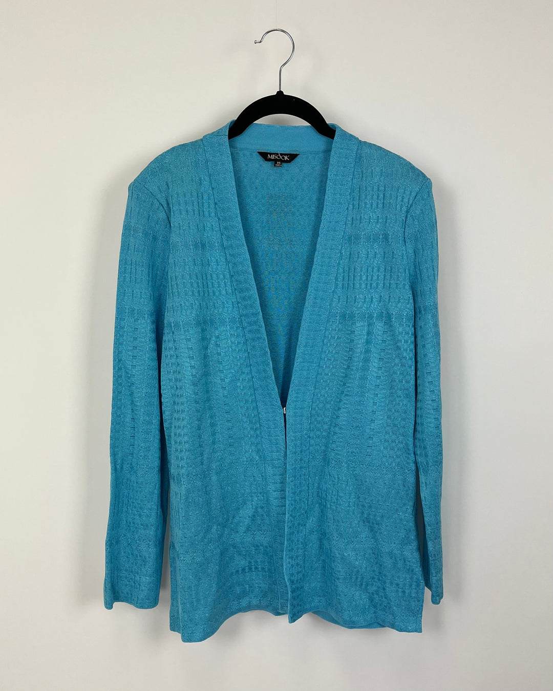 Baby Blue Textured Cardigan - Size 2-4