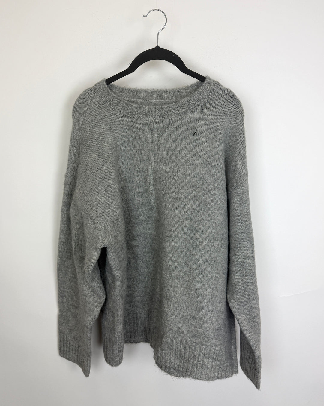 Heather Gray Brushed Knit Sweater - Size 6/8