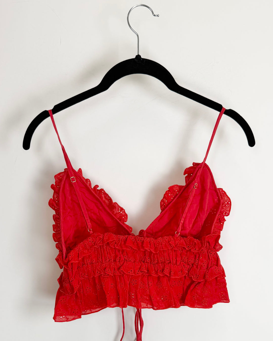 Red Floral Patterned Top - Size 0/2