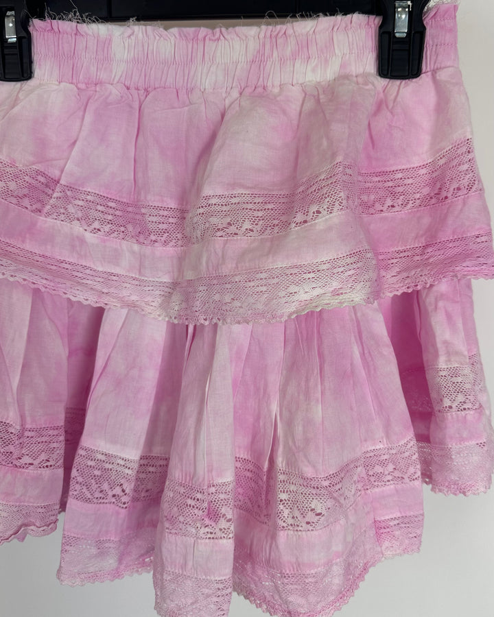 LoveShackFancy Pink Skirt - Extra Small