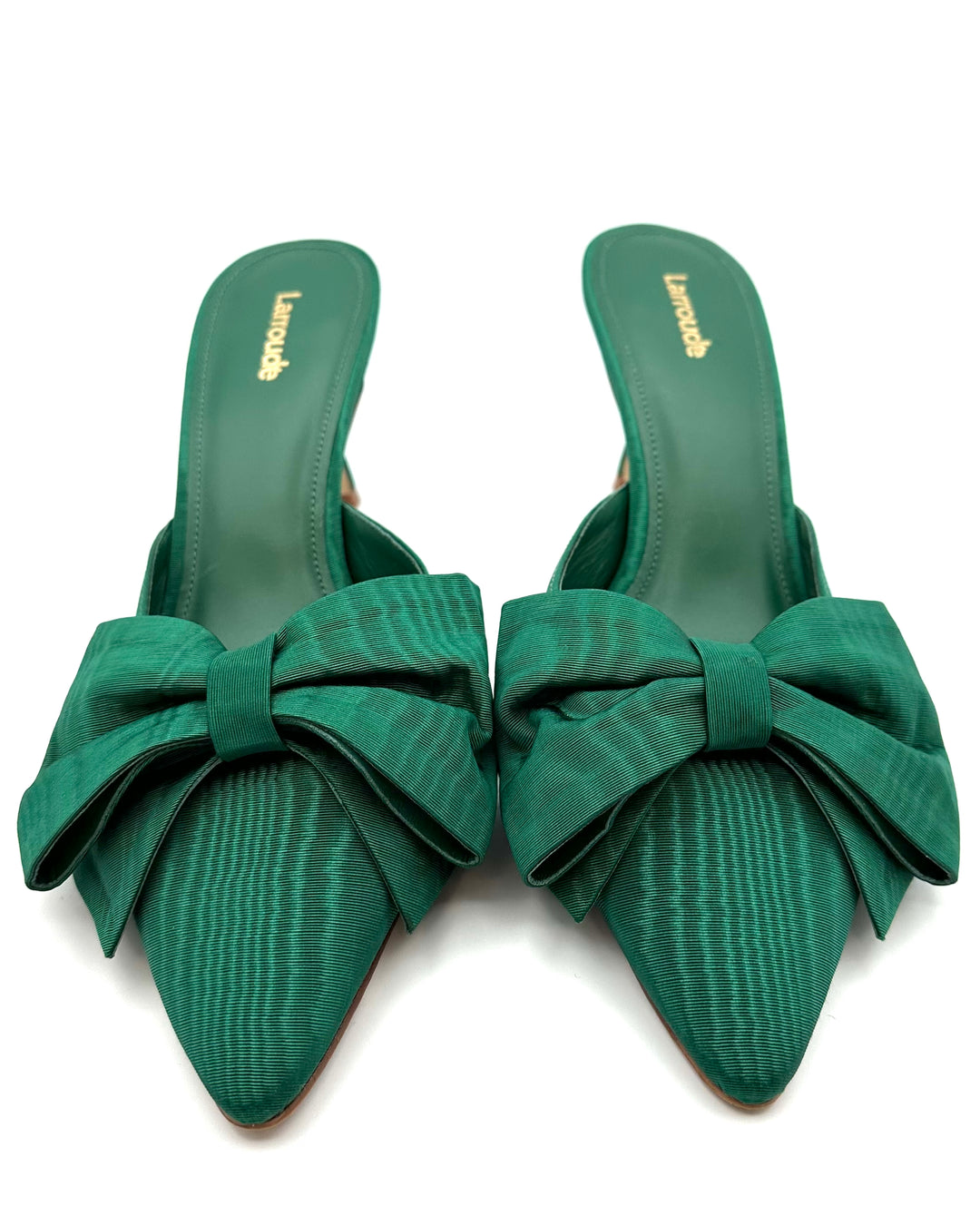 Emerald Green Bow Heels - Size 9