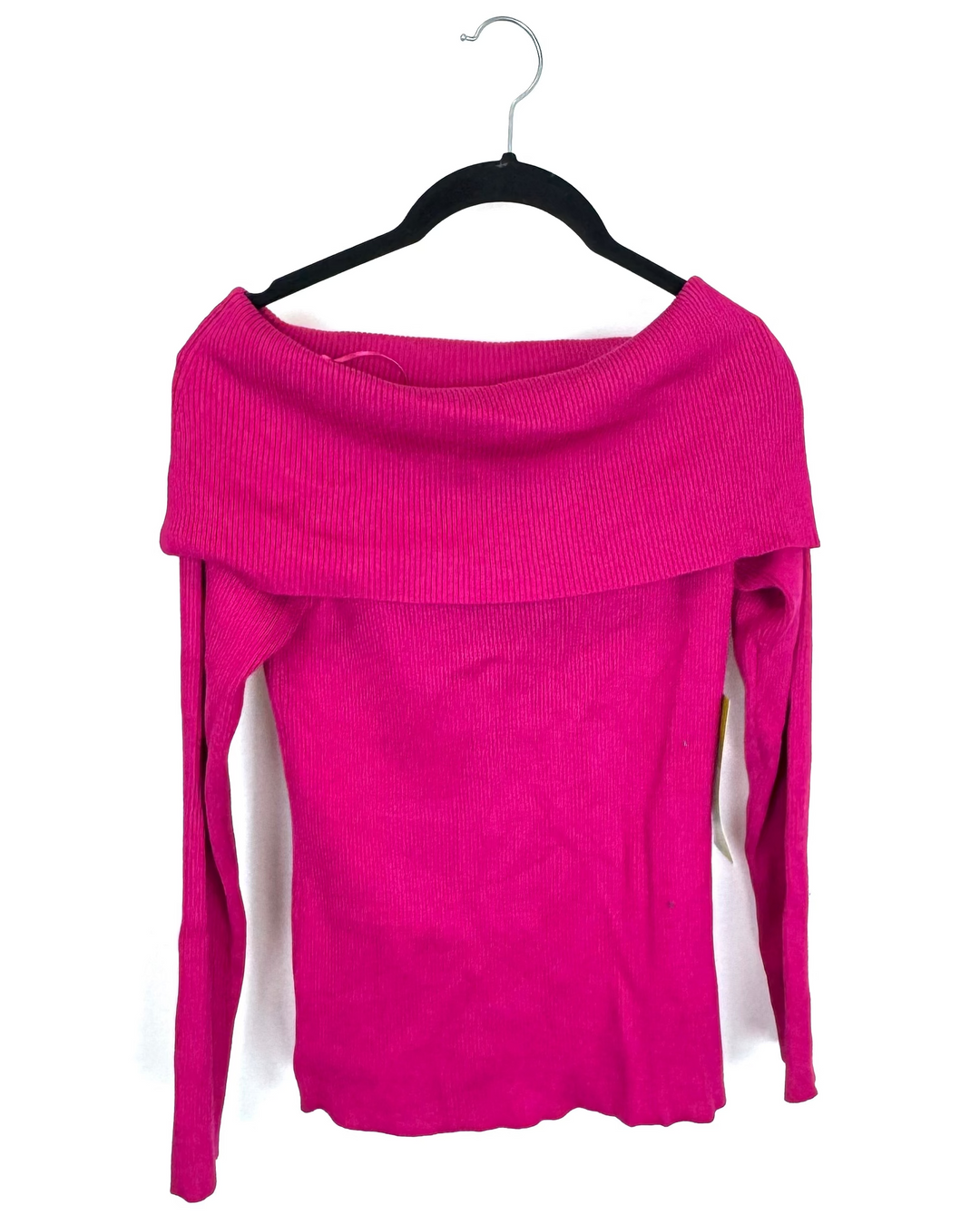 Hot Pink Fold-Over Sweater – Size 6/8