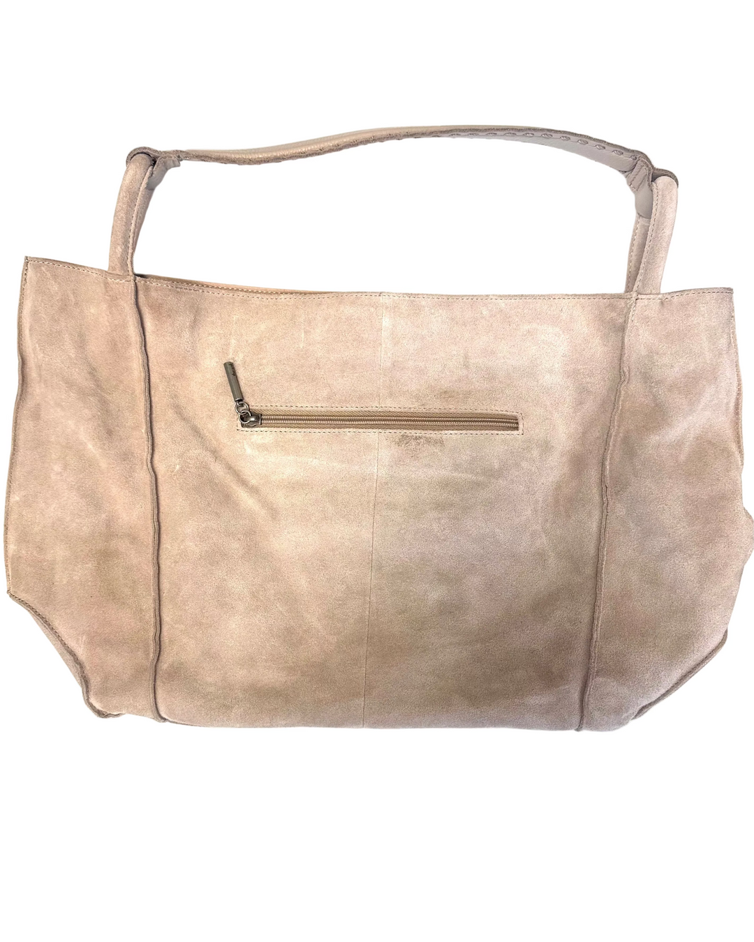 Ivory Suede Tote Bag