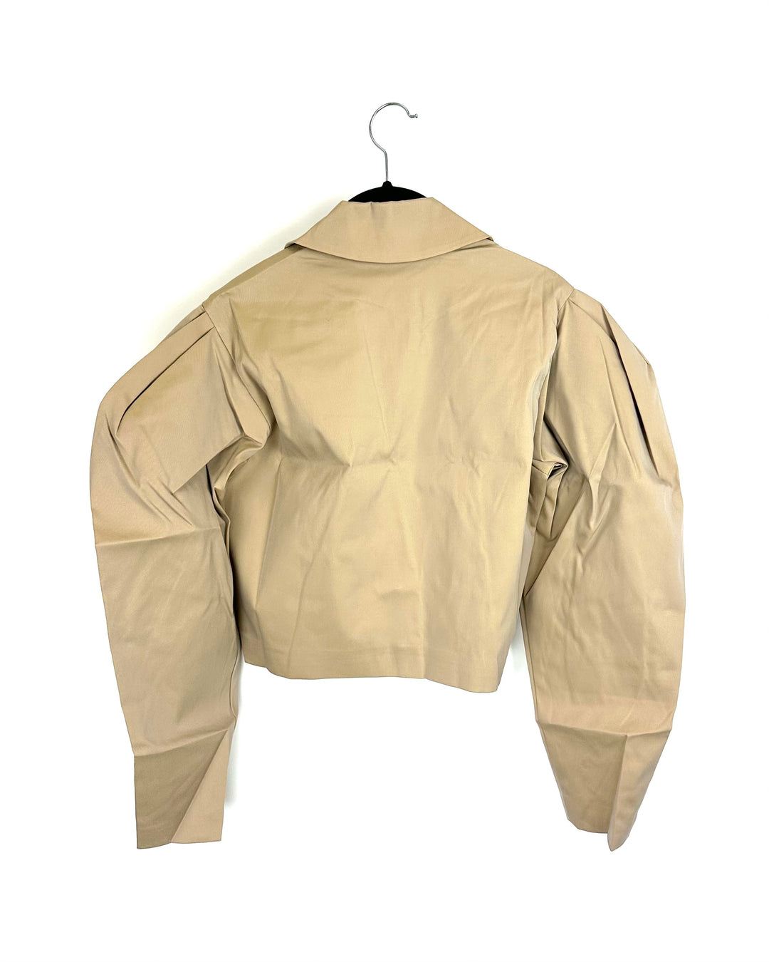 Cropped Tan Trench Coat - Size XS