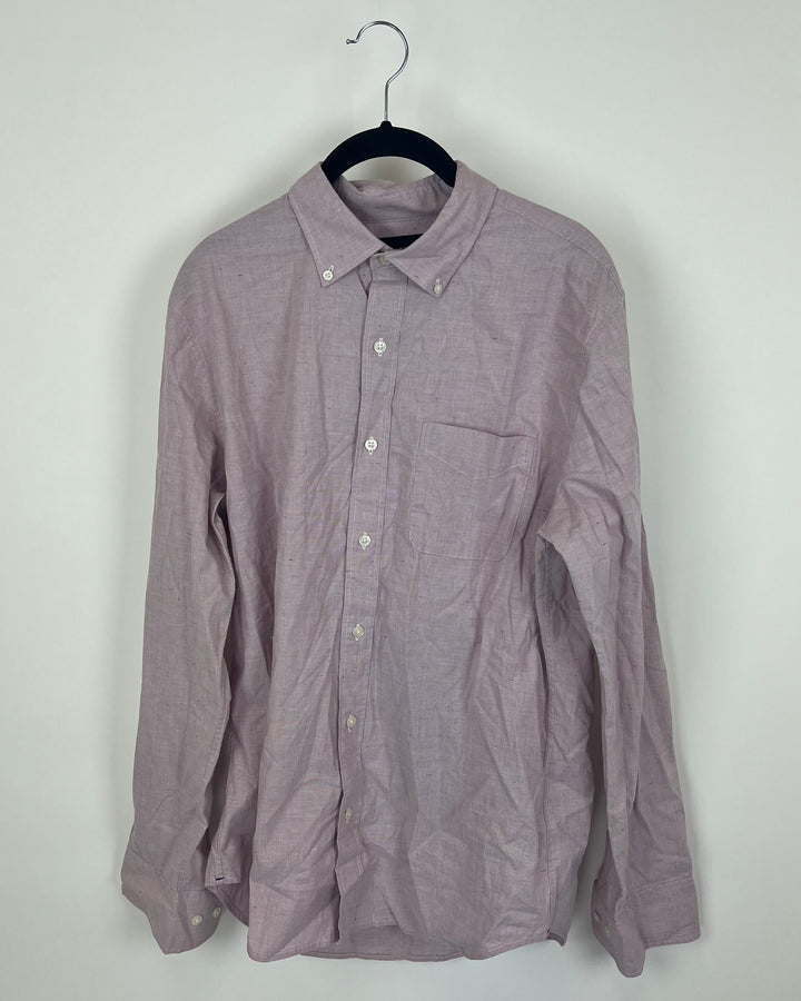 MENS Violet Collared Shirt With Small Purple Accents - Slim Fit Medium