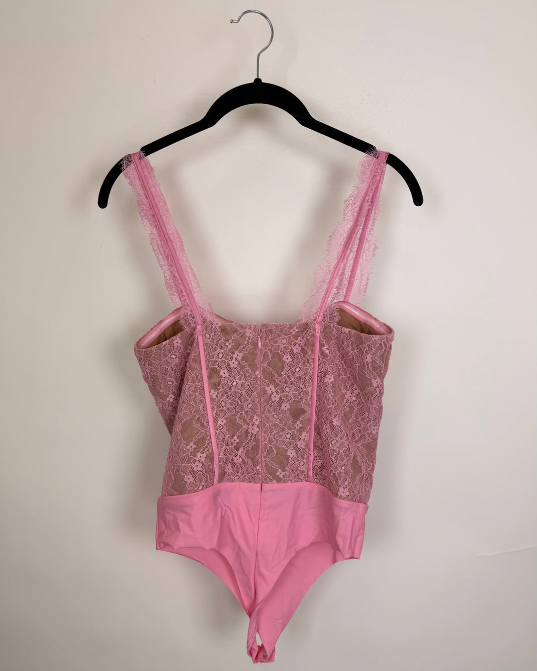 Baby Pink Lace Corset Bodysuit - Size 0/2