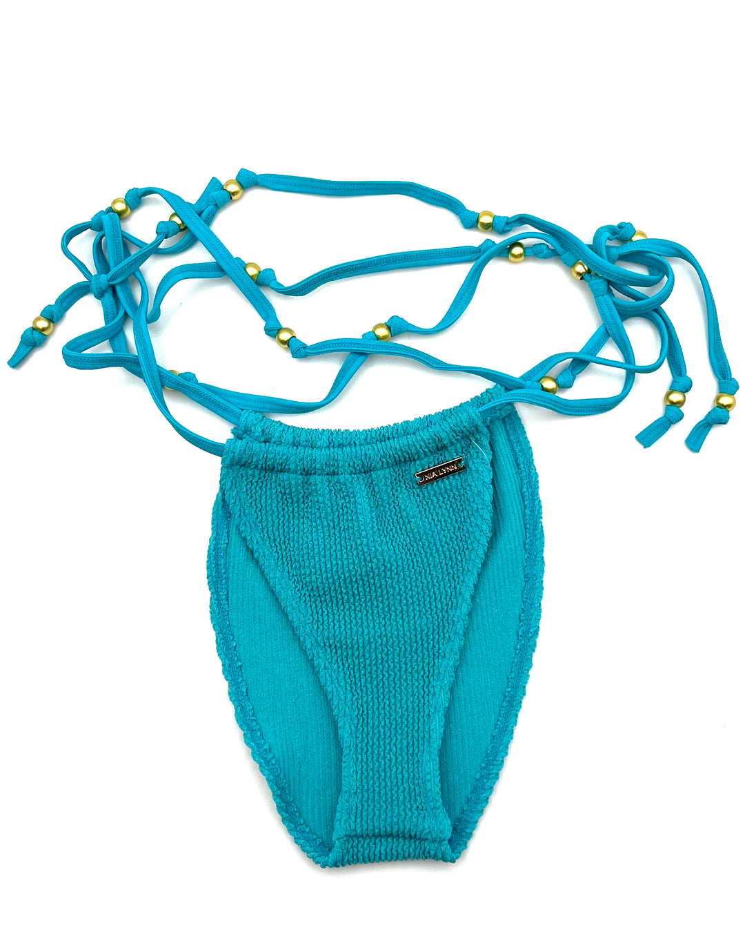 Teal Textured Cheeky Bikini Bottom - XS, S, M, L, XL
