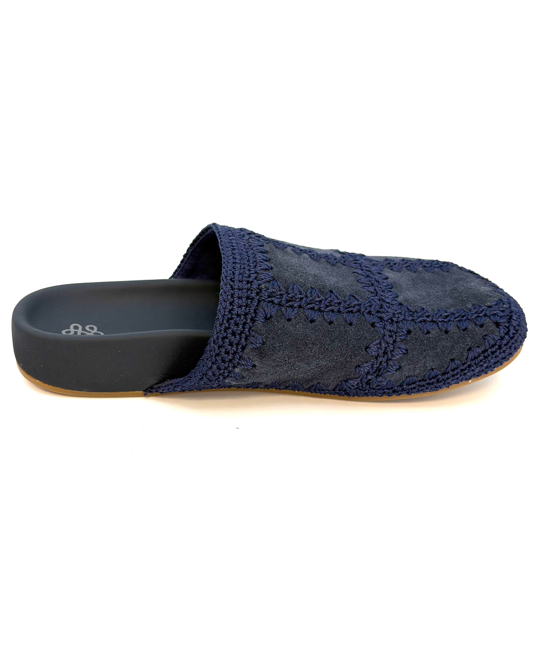 Navy Blue Embroidered Clog - Size 9