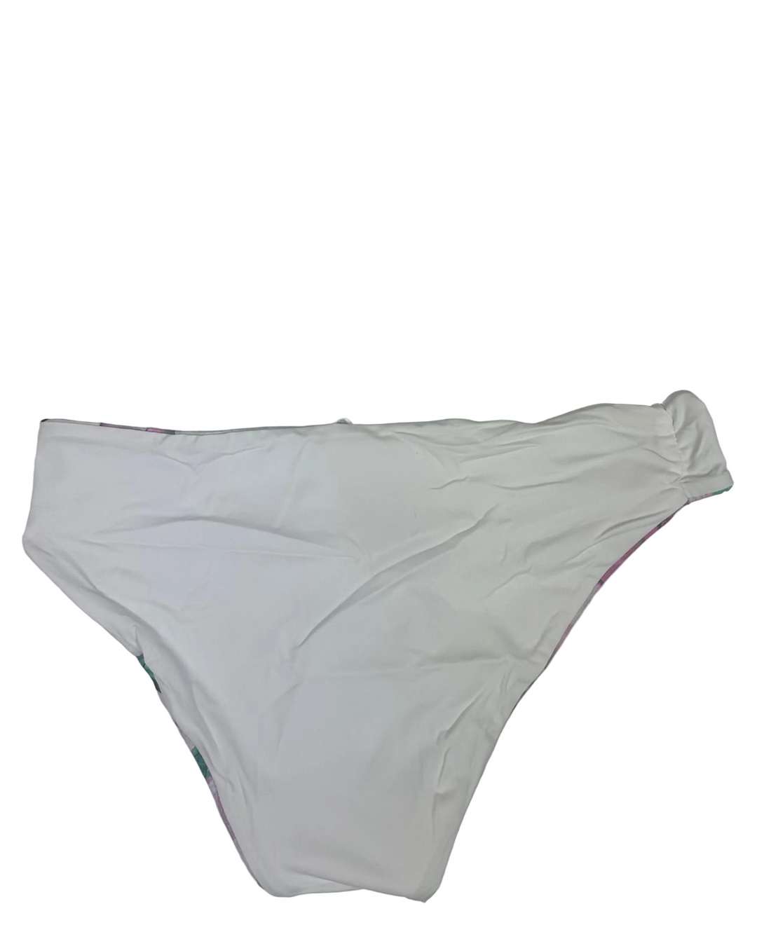 Purple Floral and White Reversible Classic Bikini Bottom - XS, S, M, L, XL