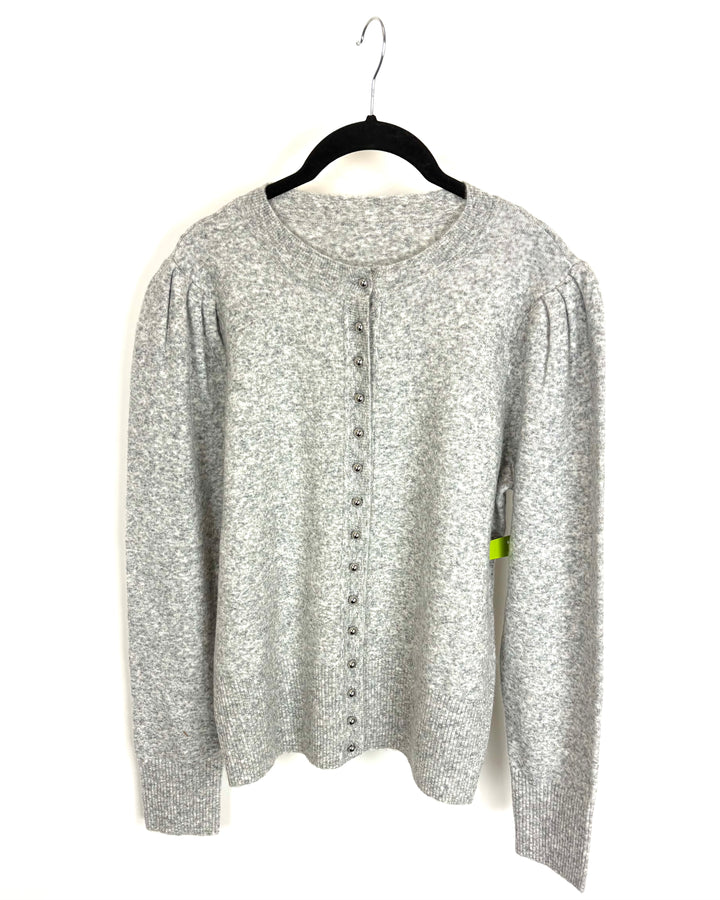 Grey Button-up Sweater - Size 6/8