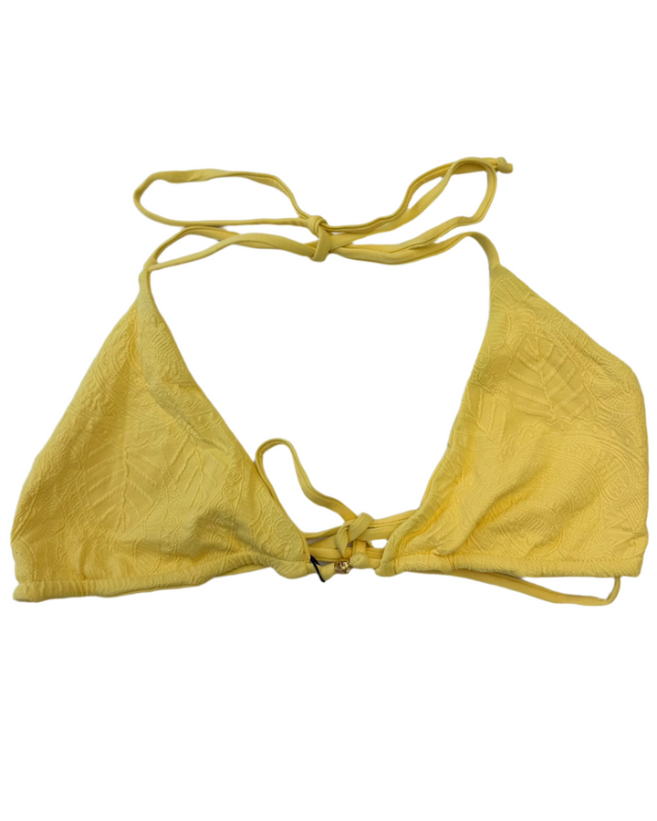 Yellow Embossed Triangle Bikini Top - Extra Large and Extra Extra Large