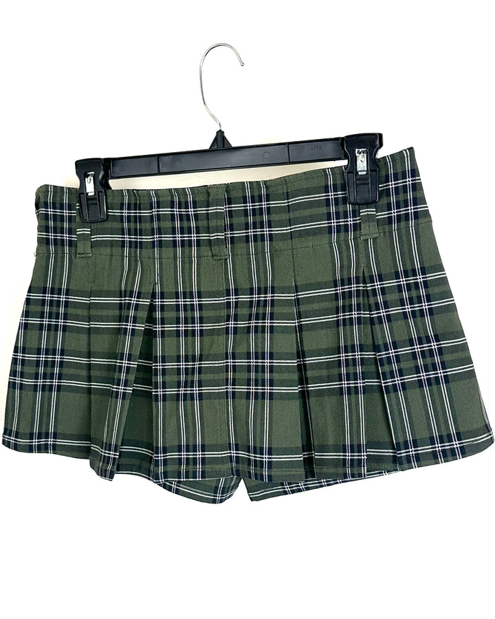Ultra Mini Green Plaid Skort - Size 4/6