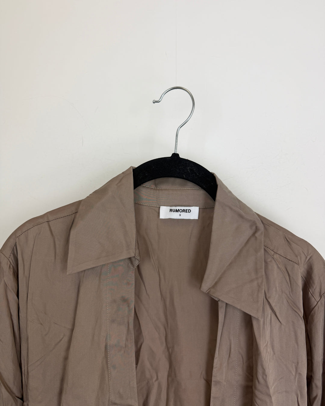 Stone Drawstring Shirt Dress - Size 0/2 and 2/4
