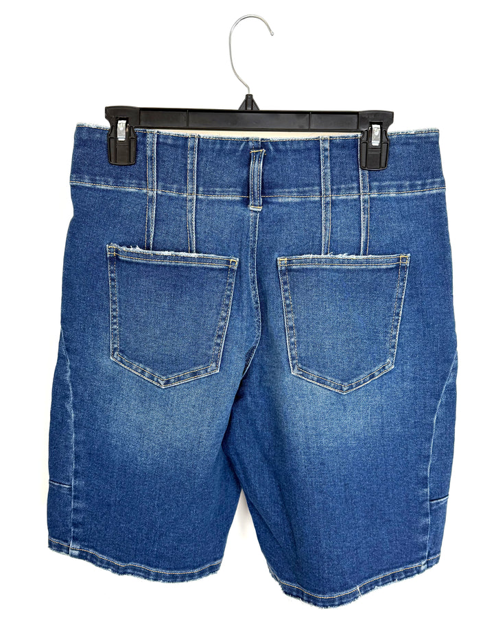 Dark Blue Denim Jorts - Size 6