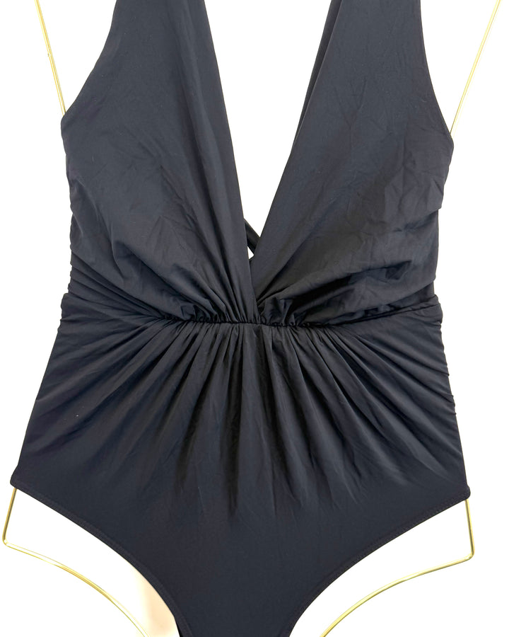 Black Cheeky Scrunch One Piece Swimsuit