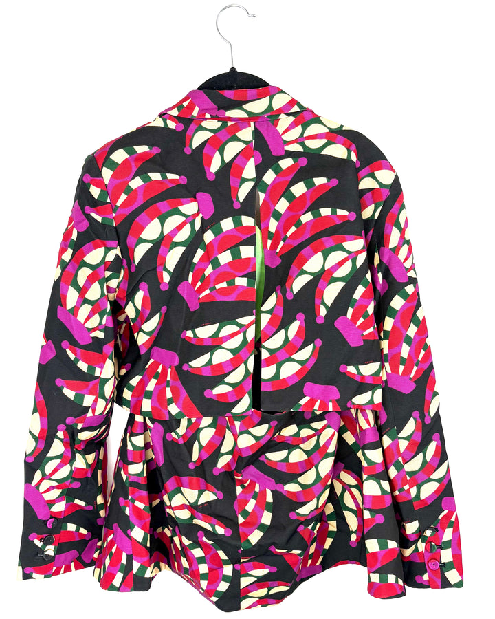 Farm Rio Colorful Banana Print Blazer Dress - Small