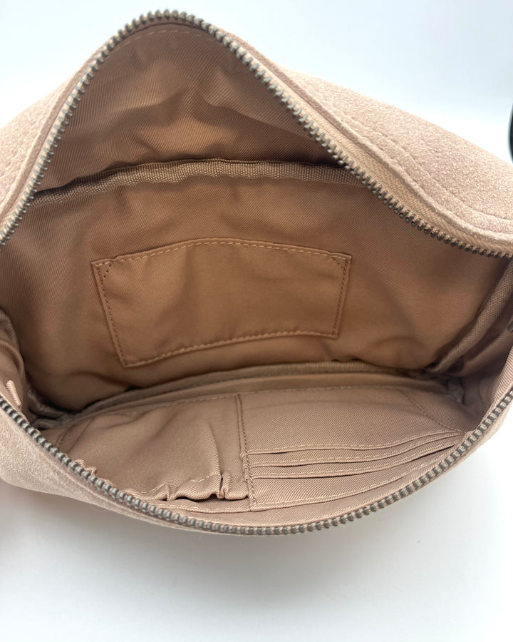 Large Tan Suede Belt Bag