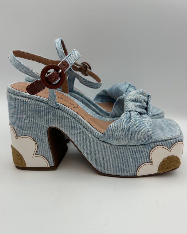 Vicenza Blue Denim Heels - Size 9