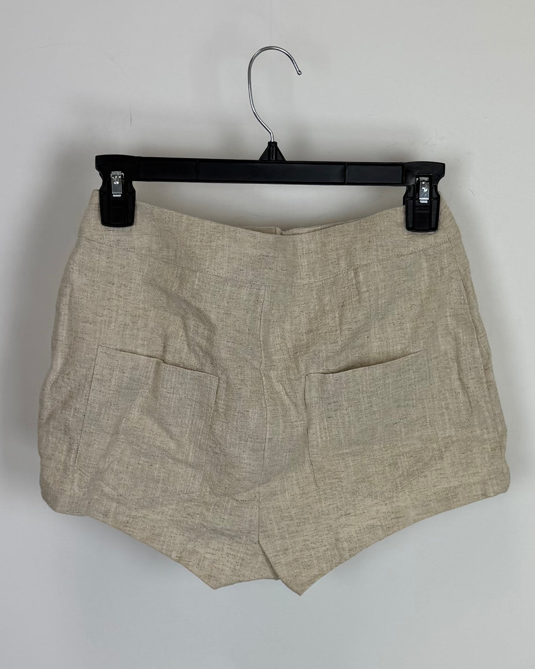Tan Tie Front Shorts - SIze Extra Small