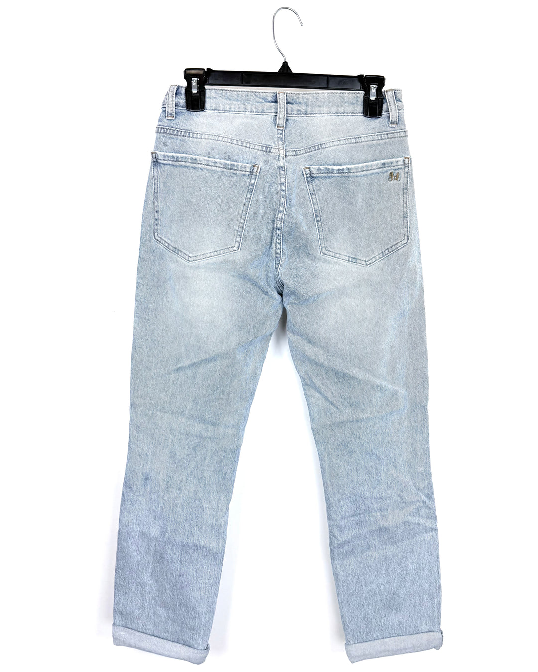 Washed Blue Distressed Jeans - Size 4