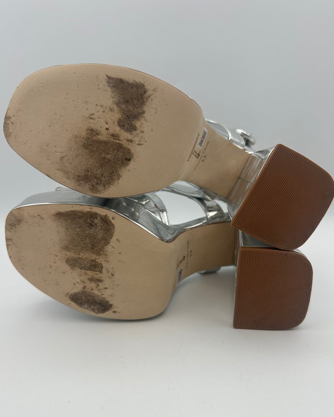 Silver Patent Leather Heels - Size 5.5, 8, 8.5, and 9.5