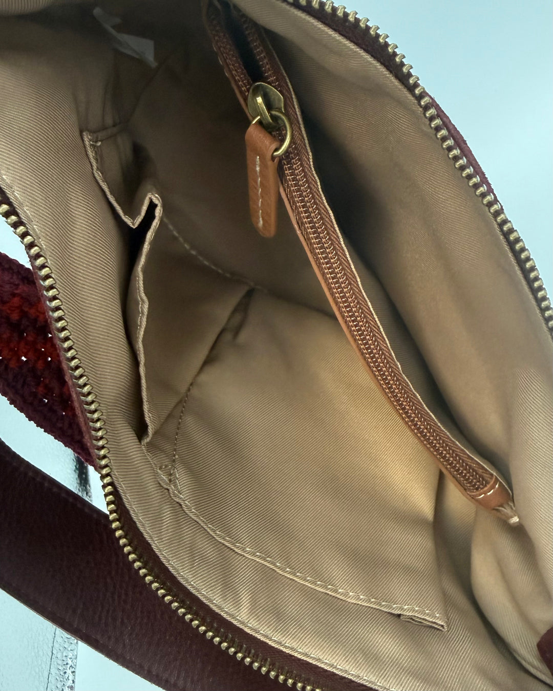 Maroon Suede Small Bag