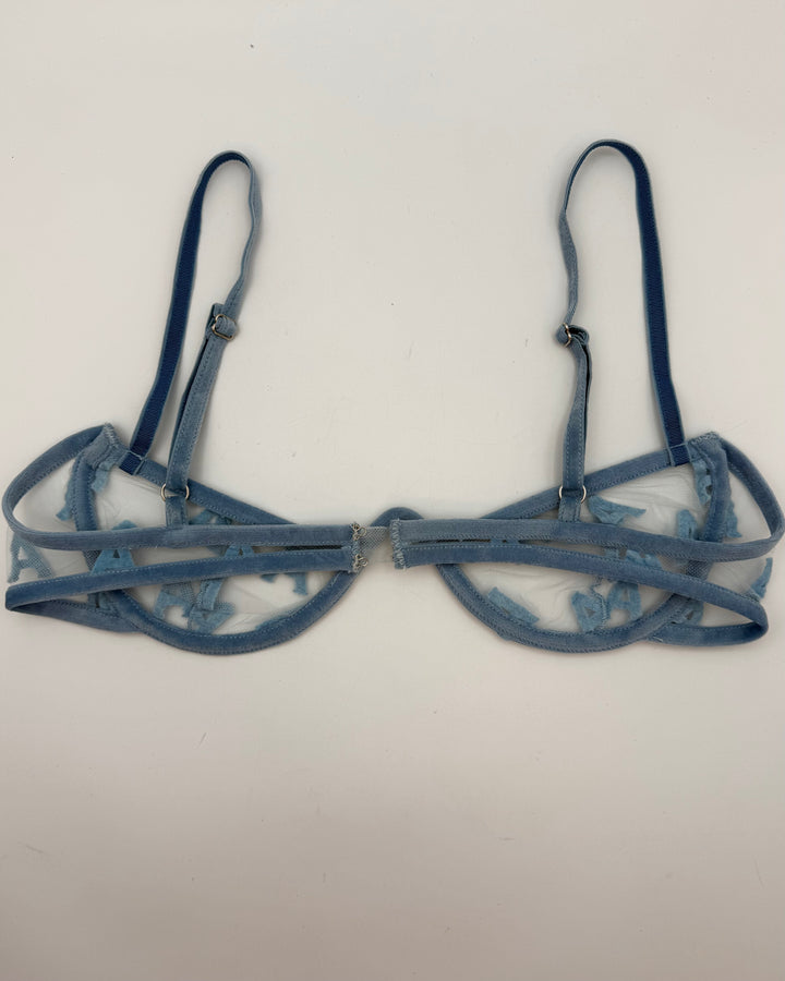 Light Blue Mesh Bra - Medium