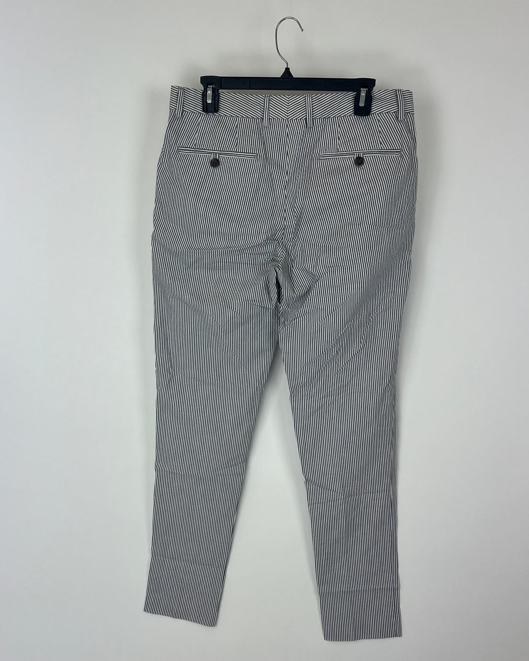 MENS White And Blue Pinstripes Pants - 32X32