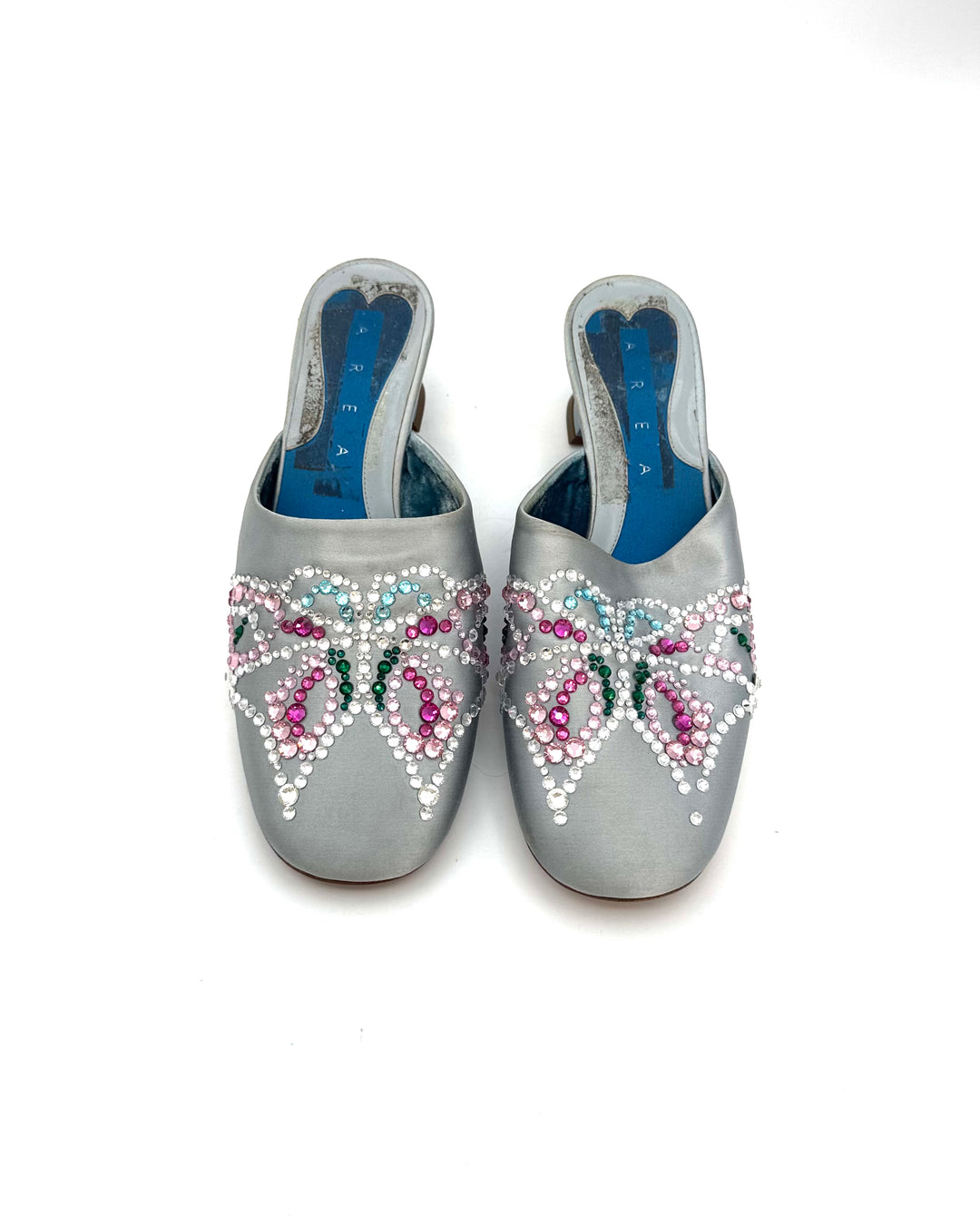 Rhinestone Butterfly Embellished Mules - Size 39