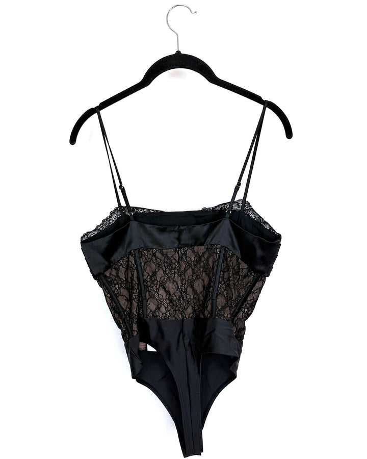 Black and Tan Lace Body Suit - Size 2/4