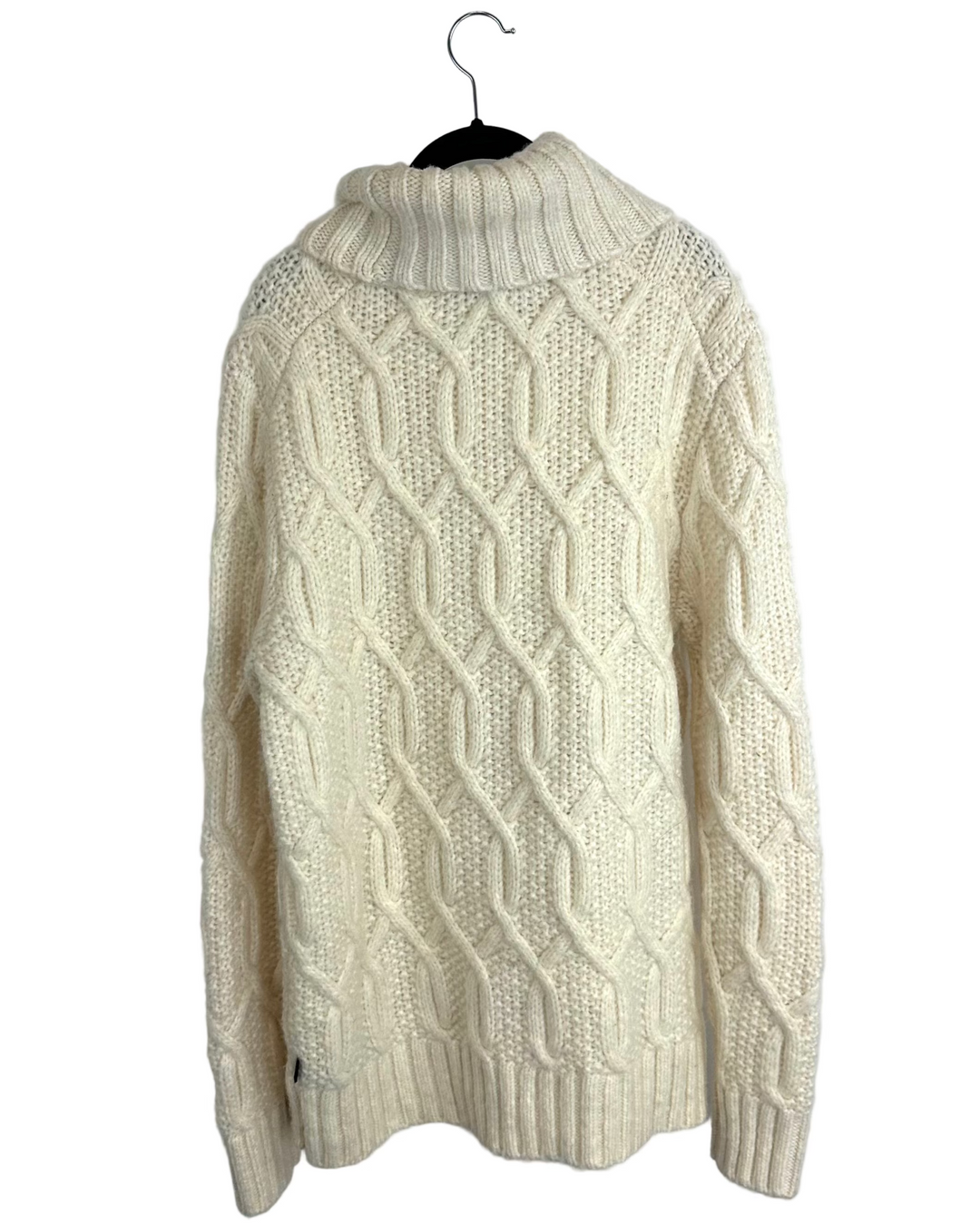 Cream Turtleneck Textured Sweater - Size 2/4