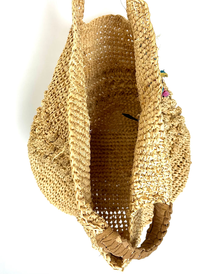 Florabella Tan Raffia Handbag